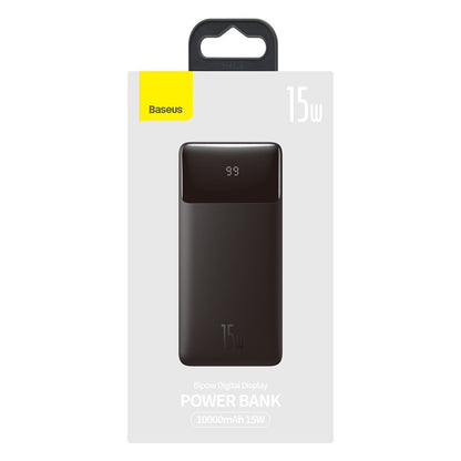 Bateria zewnętrzna Baseus Bipow, 10000 mAh, 15 W, 1 x USB-C - 2 x USB-A, czarna PPBD050001 