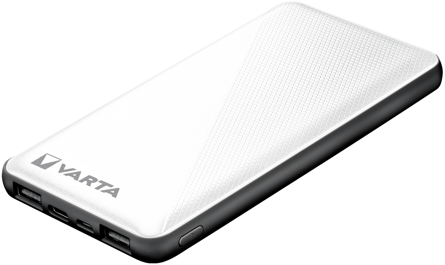 Bateria zewnętrzna Varta Energy, 10000 mAh, 15 W, 2 x USB-A - 1 x USB-C, biała