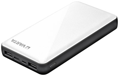 Bateria zewnętrzna Varta Energy, 15000 mAh, 15 W, 2 x USB-A - 1 x USB-C, biała