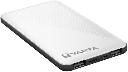 Bateria zewnętrzna Varta Energy, 5000 mAh, 15 W, 2 x USB-A - 1 x USB-C, biała