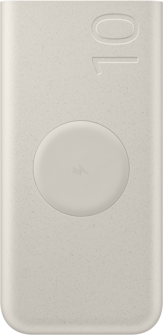Bateria zewnętrzna Samsung, 10000 mAh, 25 W, PD + FQI, 1 x QI - 2 x USB-C, beżowy EB-U2510XUEGEU