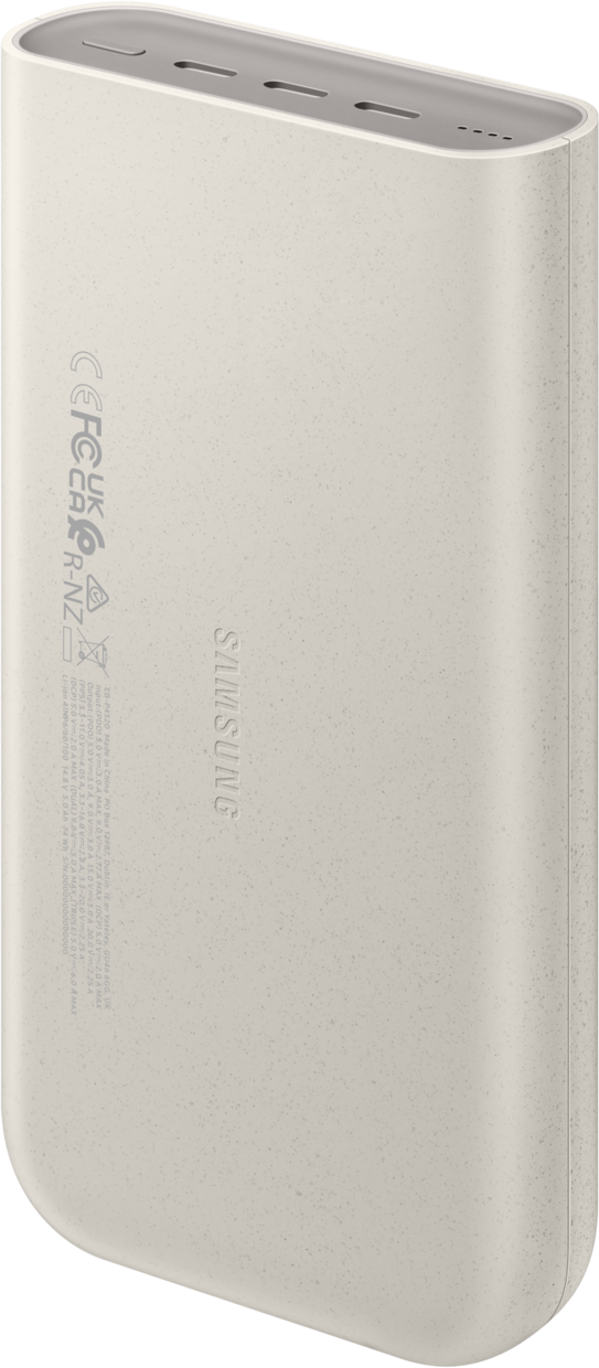 Bateria zewnętrzna Samsung, 20000 mAh, 45 W, PD, 3 x USB-C, beżowa EB-P4520XUEGEU 