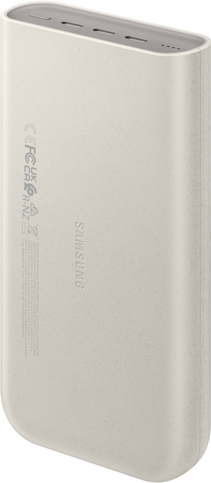 Bateria zewnętrzna Samsung, 20000 mAh, 45 W, PD, 3 x USB-C, beżowa EB-P4520XUEGEU 