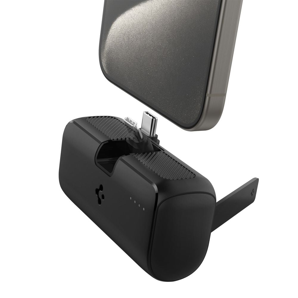 Zewnętrzna bateria Spigen, 5000mAh, 22.5W, PD, 1 x USB-C, Czarna