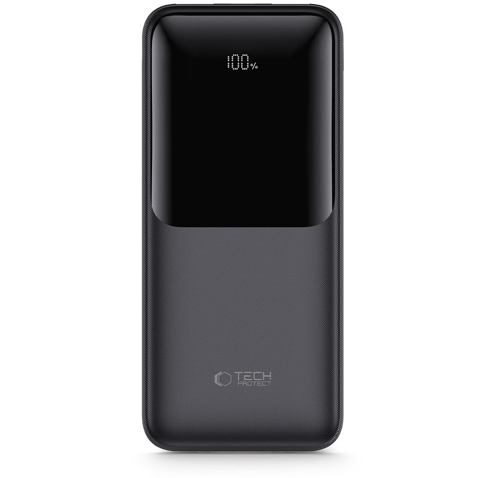 Tech-Protect PB02 External Battery, 20000mAh, 22.5W, QC + PD, 1 x USB-C - 2 x USB-A, Black