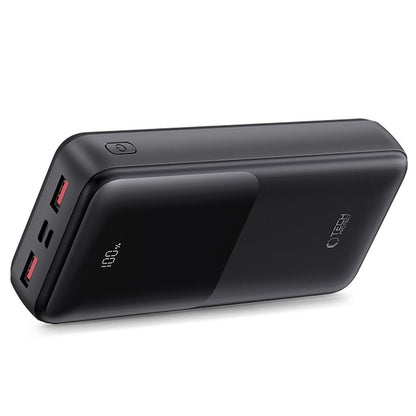 Tech-Protect PB02 External Battery, 20000mAh, 22.5W, QC + PD, 1 x USB-C - 2 x USB-A, Black