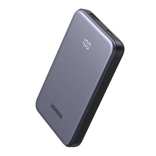 Zewnętrzna bateria UGREEN 75131B, 10000mAh, 22.5W, QC + PD, 1 x USB-A - 1 x USB-C, Szara
