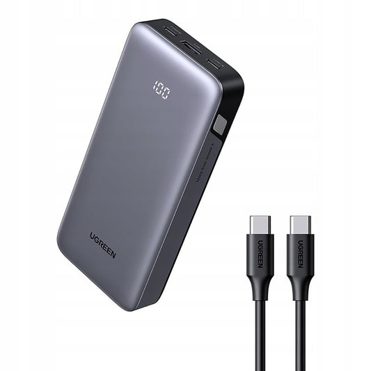 Powerbank UGREEN Nexode PB532 (55989B), 20000mAh, 30W, QC + PD, 1 x USB-A - 2 x USB-C, Szary