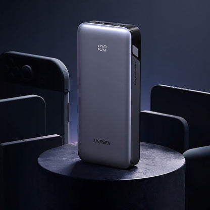 Powerbank UGREEN Nexode PB532 (55989B), 20000mAh, 30W, QC + PD, 1 x USB-A - 2 x USB-C, Szary