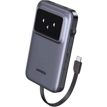 Zewnętrzna bateria UGREEN PB511 Uno, 10000mAh, 30W, QC + PD, 1 x USB-A - 2 x USB-C, Szara
