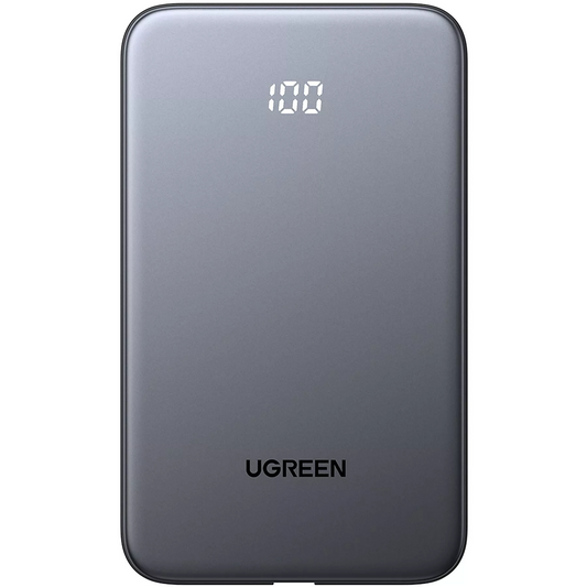 Powerbank UGREEN PB526 (75161B), 10000mAh, 20W, QC + PD, 1 x USB-A - 2 x USB-C, Szary