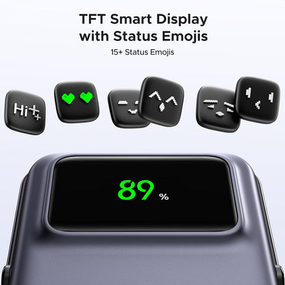 UGREEN PB572 Uno Wireless External Battery, 10000mAh, 20W, PD + FQI, 1 x QI - 1 x USB-C, Gray