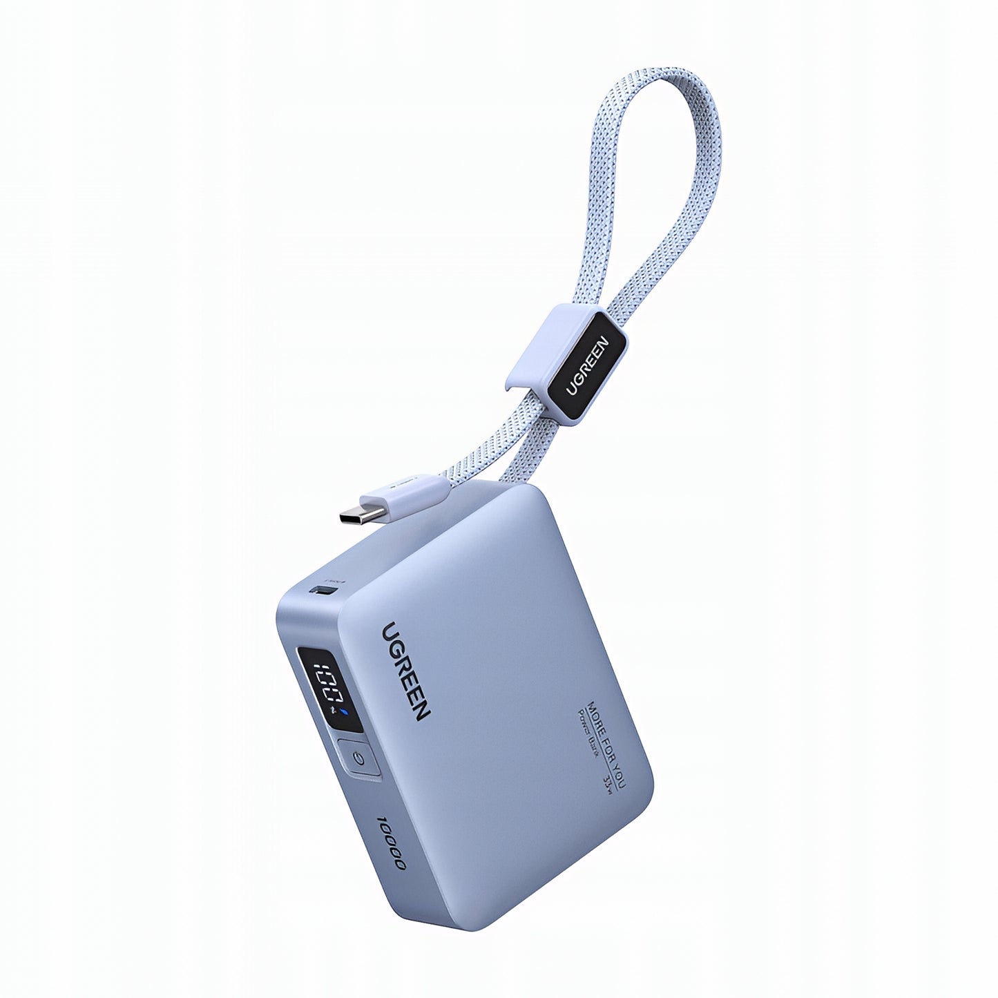 UGREEN PB584 External Battery (75173B), 10000mAh, 33W, QC + PD, 1 x USB-A - 2 x USB-C, Blue