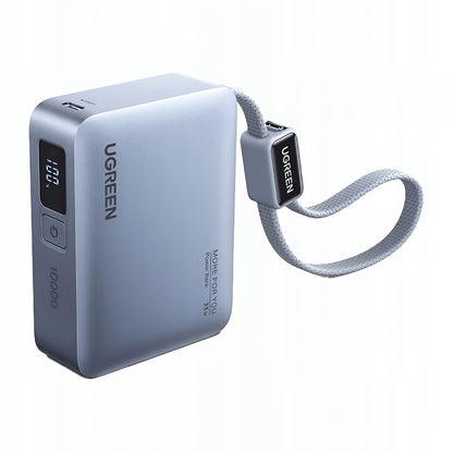 UGREEN PB584 External Battery (75173B), 10000mAh, 33W, QC + PD, 1 x USB-A - 2 x USB-C, Blue