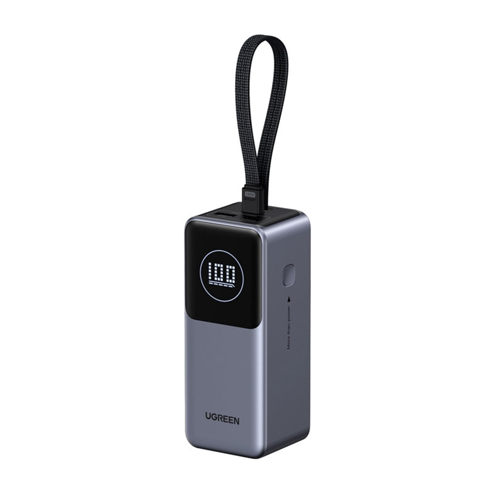 Zewnętrzna bateria UGREEN PB723, 20000mAh, 130W, QC + PD, 1 x USB-A - 2 x USB-C, Szara