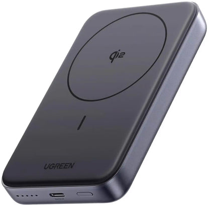 UGREEN PB761 External Battery, 10000mAh, 30W, PD + FQI, 1 x QI - 1 x USB-C, Grey