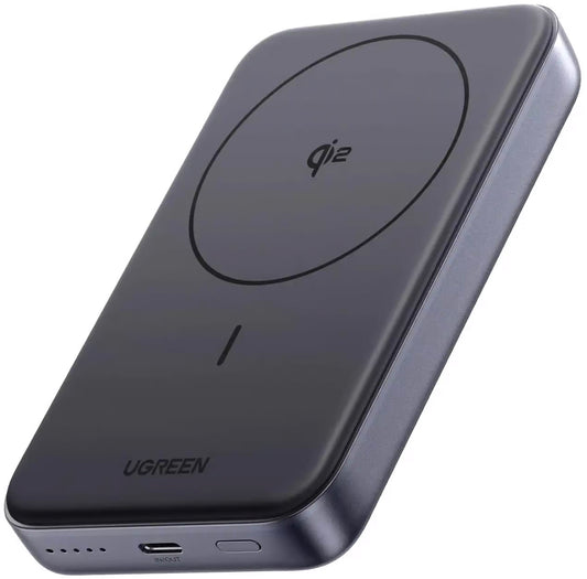 UGREEN PB761 External Battery, 10000mAh, 30W, PD + FQI, 1 x QI - 1 x USB-C, Grey