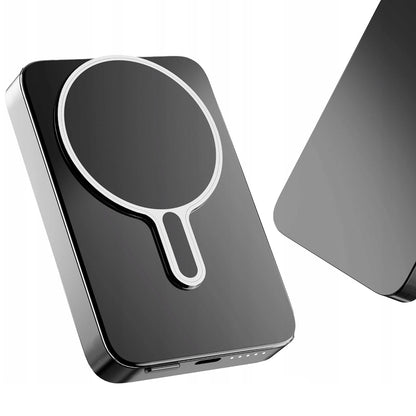 Zewnętrzna bateria bezprzewodowa 3MK MagSnap Go, 10000mAh, 20W, PD + FQI, 1 x QI - 1 x USB-C, Szara