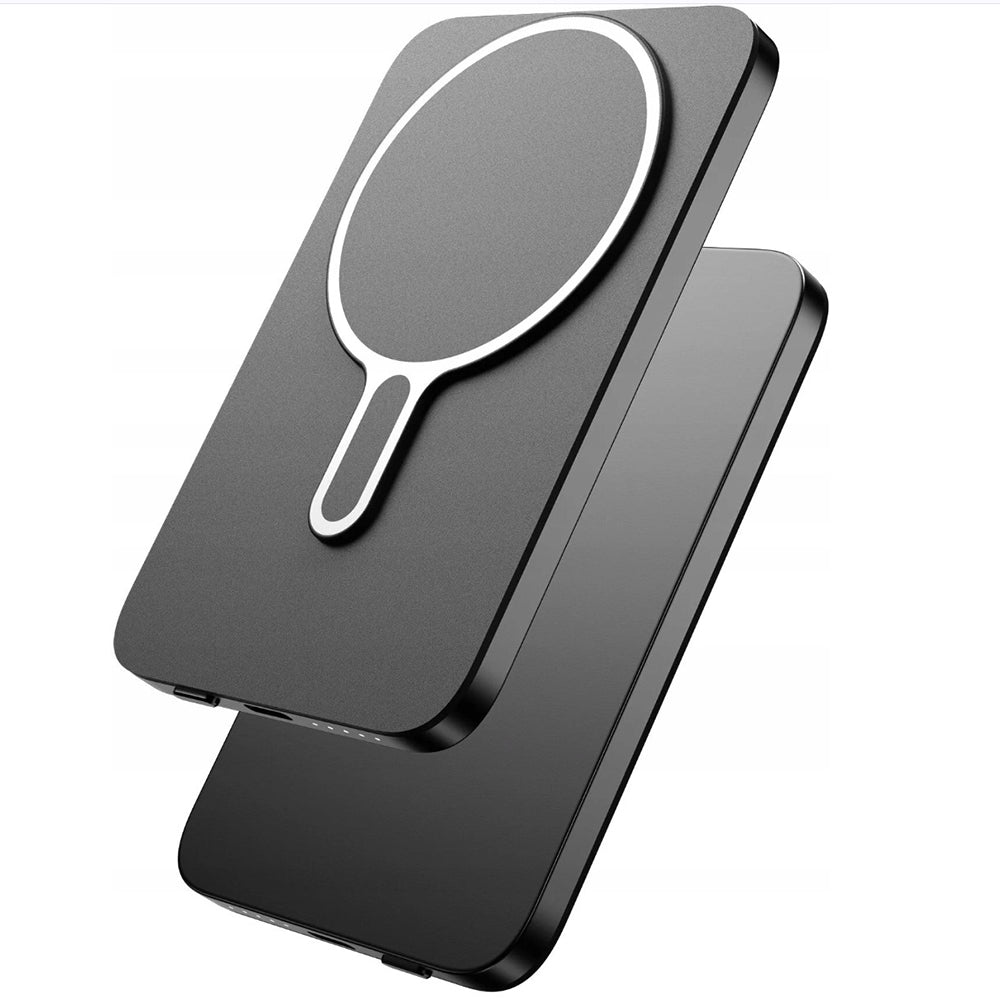 Zewnętrzna bateria bezprzewodowa 3MK MagSnap Go, 5000mAh, 20W, PD + FQI, 1 x QI - 1 x USB-C, Szara