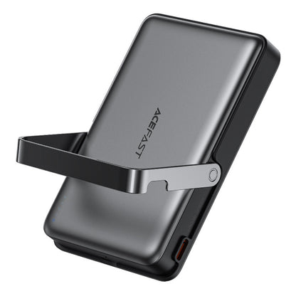 Zewnętrzna bateria bezprzewodowa Acefast M17, 10000mAh, 22.5W, PD + FQI, 1 x QI - 1 x USB-C, Czarna