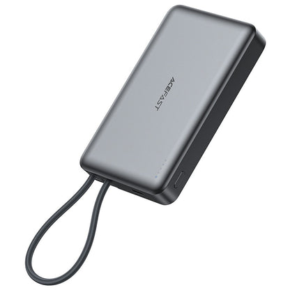 Zewnętrzna bateria bezprzewodowa Acefast M18, 10000mAh, 22.5W, PD + FQI, 1 x QI - 2 x USB-C, Czarna