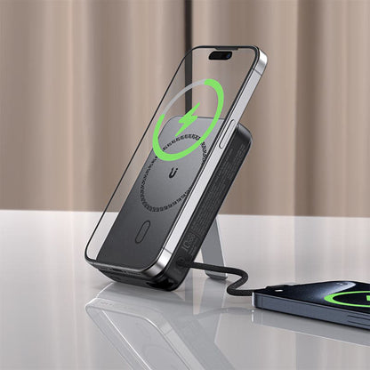 Zewnętrzna bateria bezprzewodowa Acefast M24, 10000mAh, 22.5W, PD + FQI, 1 x QI - 2 x USB-C, Szara