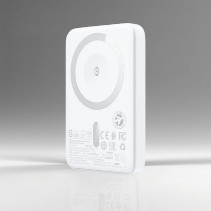 Zewnętrzna bateria bezprzewodowa Acefast M25, 5000mAh, 20W, PD + FQI, 1 x QI - 1 x USB-C, Biała