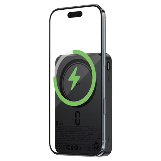 Zewnętrzna bateria bezprzewodowa Acefast M31, 10000mAh, 22.5W, QC + PD + FQI, 1 x QI - 1 x USB-A - 2 x USB-C, Czarna