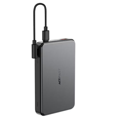 Zewnętrzna bateria bezprzewodowa Acefast M31, 10000mAh, 22.5W, QC + PD + FQI, 1 x QI - 1 x USB-A - 2 x USB-C, Czarna