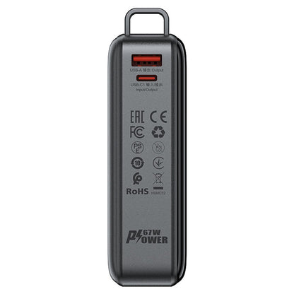 Zewnętrzna bateria Acefast M4, 20000mAh, 67W, PD, 1 x USB-A - 2 x USB-C, Czarna