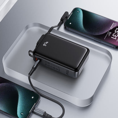 Zewnętrzna bateria Acefast M4, 20000mAh, 67W, PD, 1 x USB-A - 2 x USB-C, Czarna