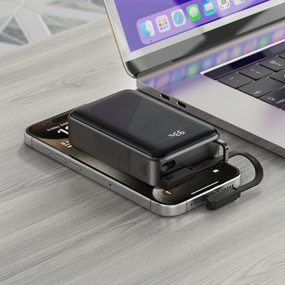 Zewnętrzna bateria Acefast M4, 20000mAh, 67W, PD, 1 x USB-A - 2 x USB-C, Czarna