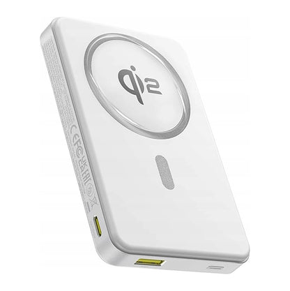 Zewnętrzna bateria bezprzewodowa Baseus Airpow2 Qi2, 10000mAh, 22.5W, QC + PD + FQI, 1 x QI - 1 x USB-A - 1 x USB-C, Biała P10080000213-00
