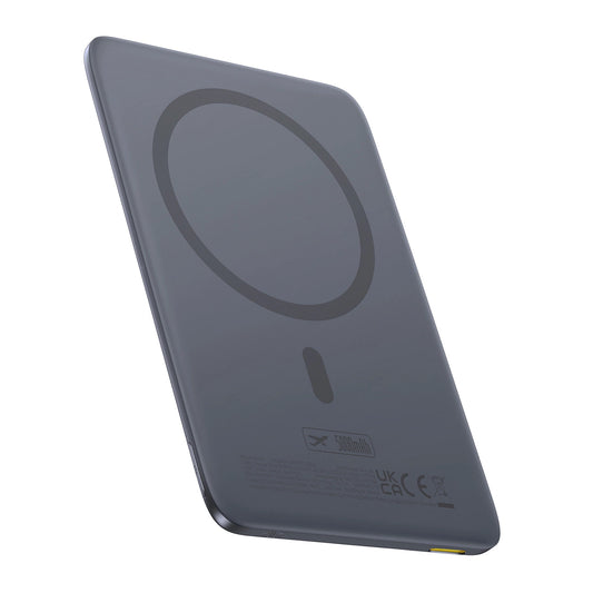 Zewnętrzna bateria bezprzewodowa Baseus PicoGo AM41, 5000mAh, 20W, PD + FQI, 1 x QI - 1 x USB-C, Szara P1007680C813-00