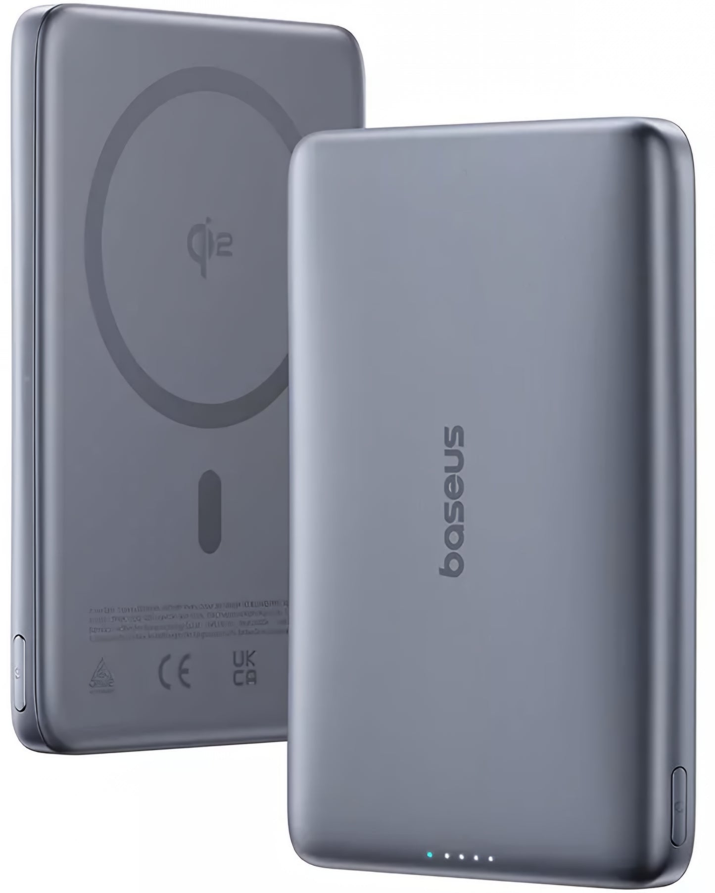 Zewnętrzna bateria bezprzewodowa Baseus PicoGo AM41, 10000mAh, 27W, PD + FQI, 1 x QI - 1 x USB-C, Szara E0027200