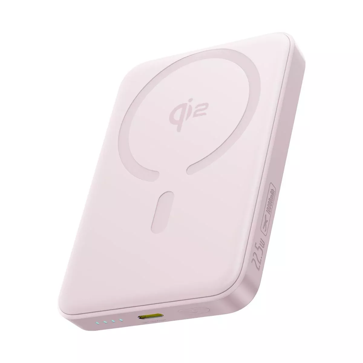Zewnętrzna bateria bezprzewodowa Baseus Enerfill FM12, 10000mAh, 22.5W, PD + FQI, 1 x QI - 1 x USB-C, Różowy E0028502