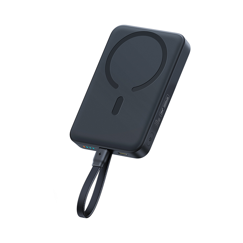 Bezprzewodowy powerbank Baseus EnerFill FM11, 10000 mAh, 30 W, PD + FQI, 1 × QI – 2 × USB-C, czarny E0028904