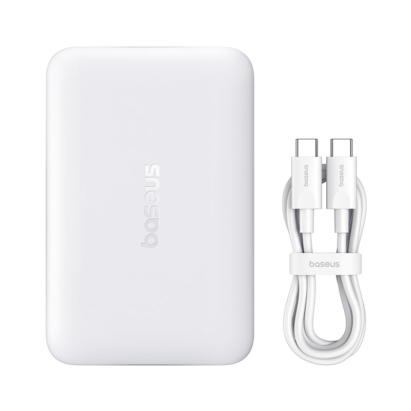 Bezprzewodowy powerbank Baseus EnerFill FM11, 10000mAh, 30W, PD + FQI, 1 x QI - 1 x USB-C, biały
