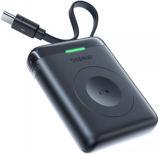 Bezprzewodowy powerbank Baseus EnerFill FW11 do Apple Watch Series, 1640mAh, 5W, 1 x QI, czarny E0205301