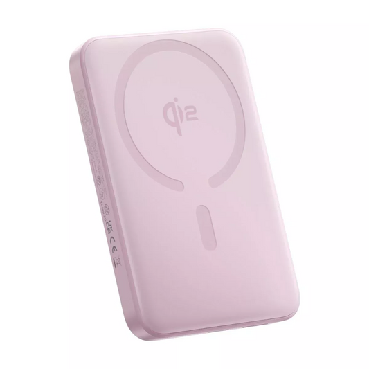 Zewnętrzna bateria bezprzewodowa Baseus Enerfill FM12, 10000mAh, 22.5W, PD + FQI, 1 x QI - 1 x USB-C, Różowy E0028502
