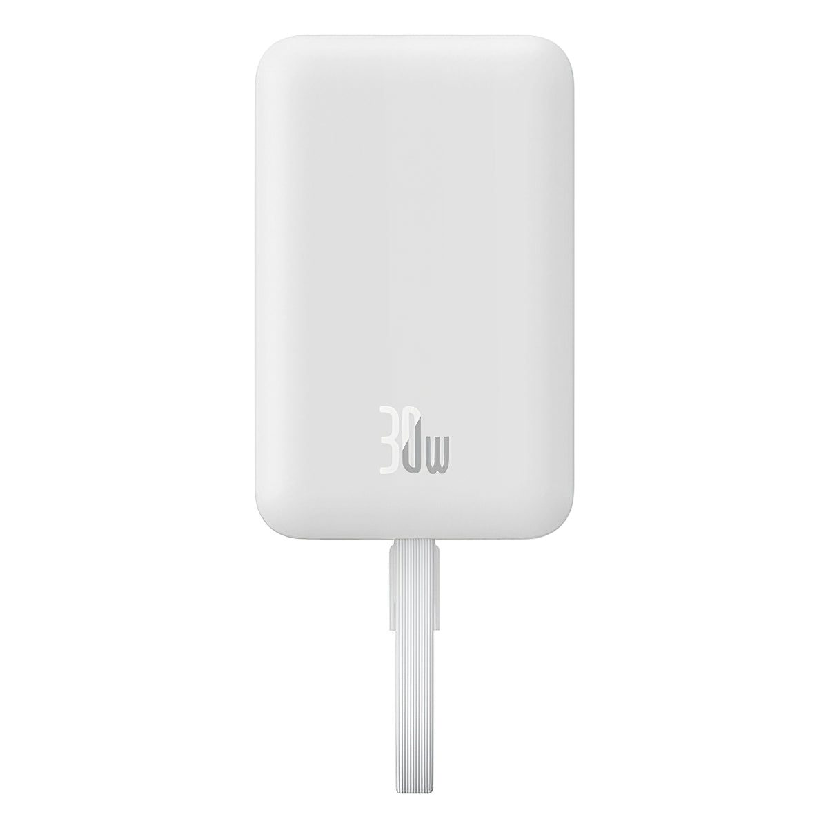Zewnętrzna bateria bezprzewodowa Baseus Magnetic Mini, 10000mAh, 30W, PD + FQI, 1 x QI - 2 x USB-C, Biała P1002210B223-00