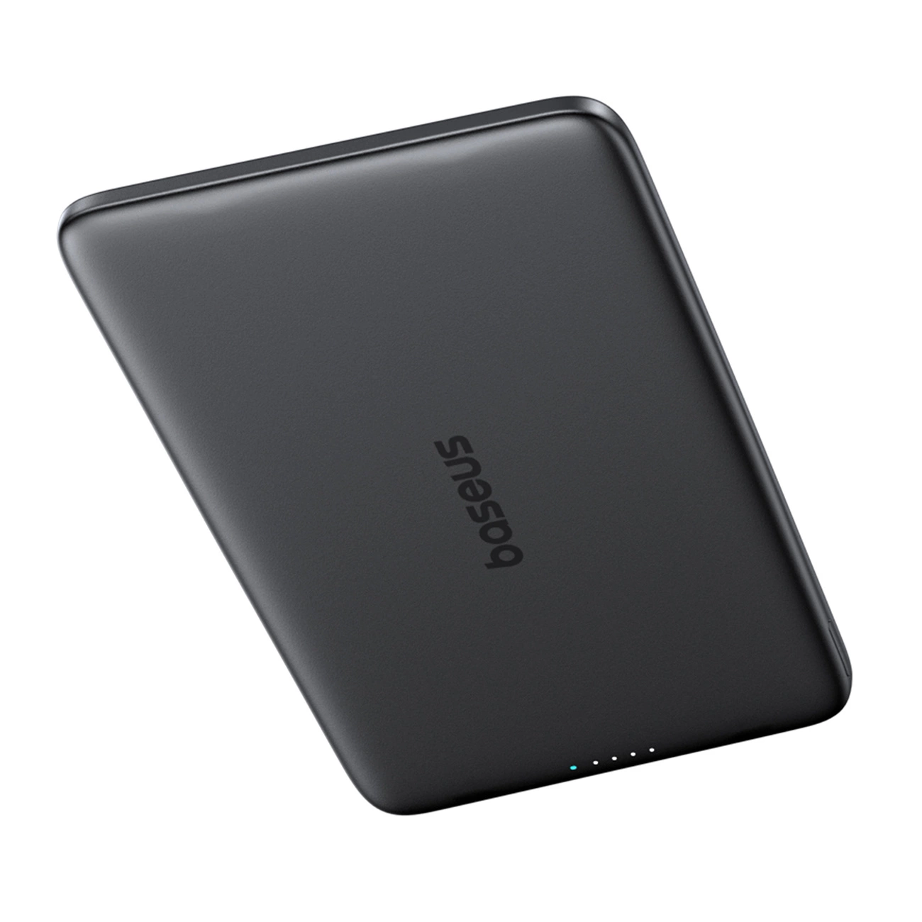 Zewnętrzna bateria bezprzewodowa Baseus PicoGo AM41, 5000mAh, 20W, PD + FQI, 1 x QI - 1 x USB-C, Czarna