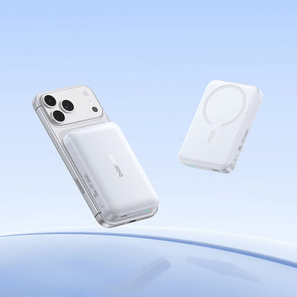 Bezprzewodowy powerbank Baseus EnerFill FM11, 10000mAh, 30W, PD + FQI, 1 x QI - 1 x USB-C, biały