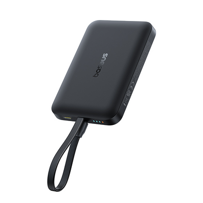 Bezprzewodowy powerbank Baseus EnerFill FM11, 10000 mAh, 30 W, PD + FQI, 1 × QI – 2 × USB-C, czarny E0028904
