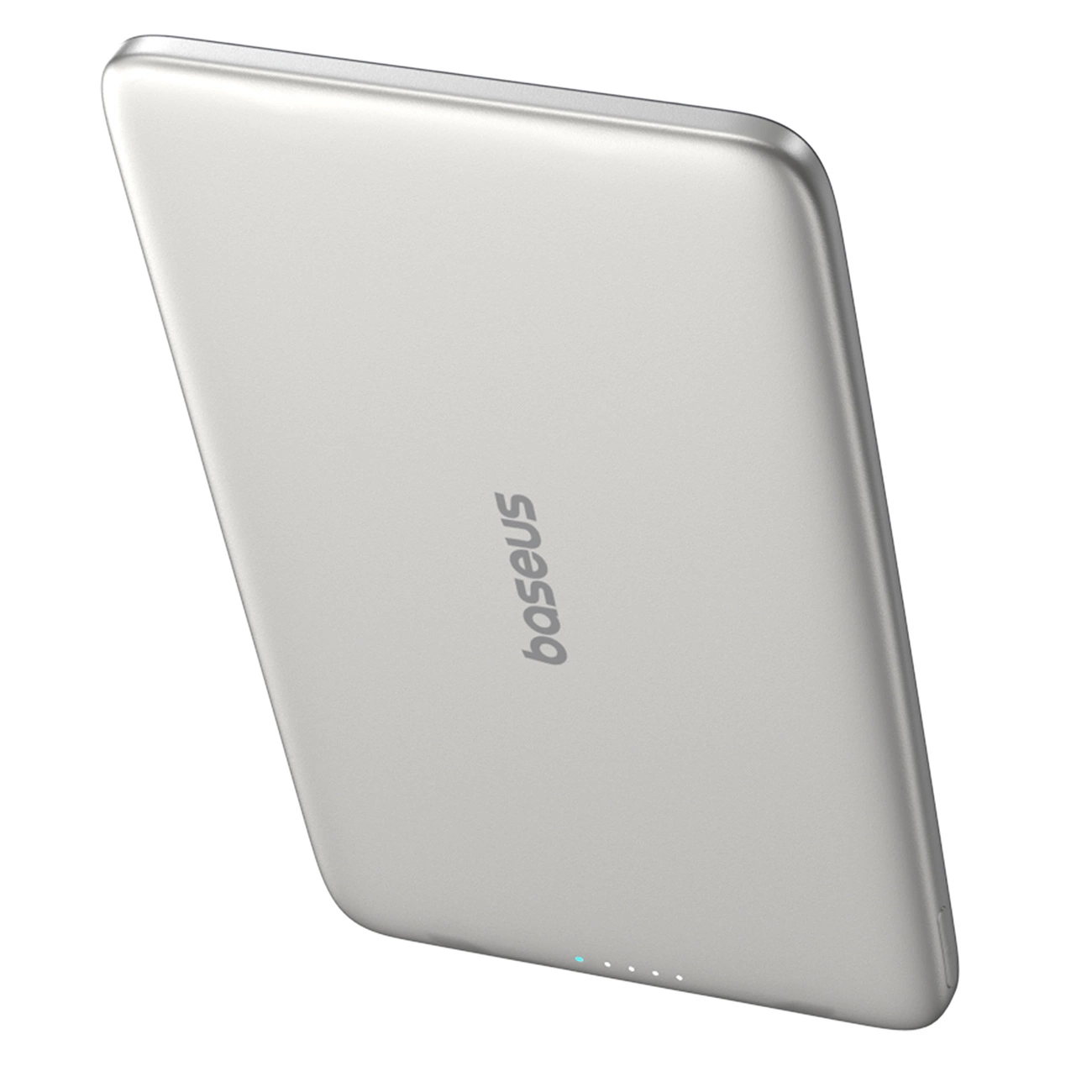 Zewnętrzna bateria bezprzewodowa Baseus PicoGo AM41, 5000mAh, 20W, PD + FQI, 1 x QI - 1 x USB-C, Beżowa
