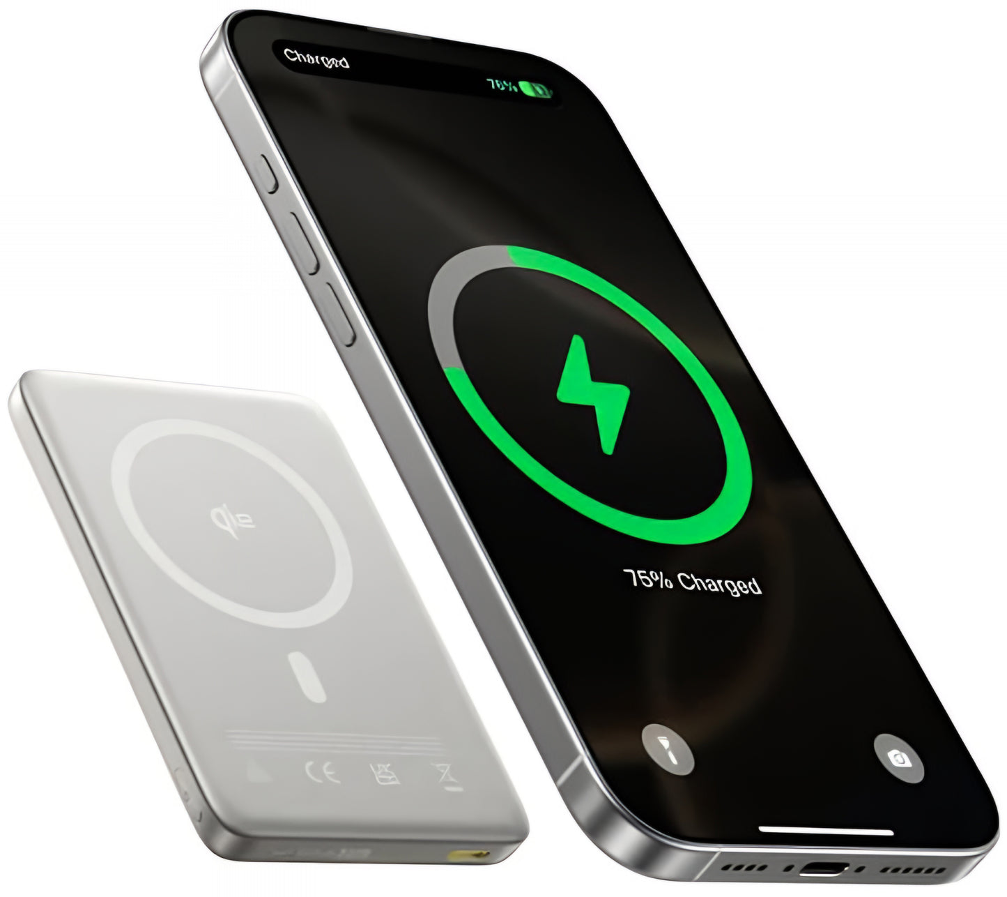 Zewnętrzna bateria bezprzewodowa Baseus PicoGo AM41, 10000mAh, 27W, PD + FQI, 1 x QI - 1 x USB-C, Beżowy E0027203