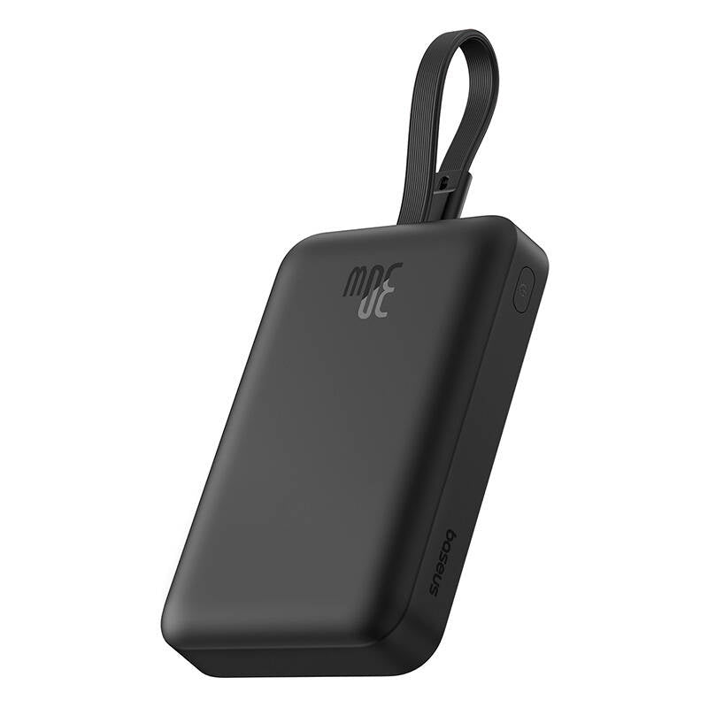 Zewnętrzna bateria bezprzewodowa Baseus Magnetic Mini, 10000mAh, 30W, PD + FQI, 1 x QI - 2 x USB-C, Czarna P1002210B113-00