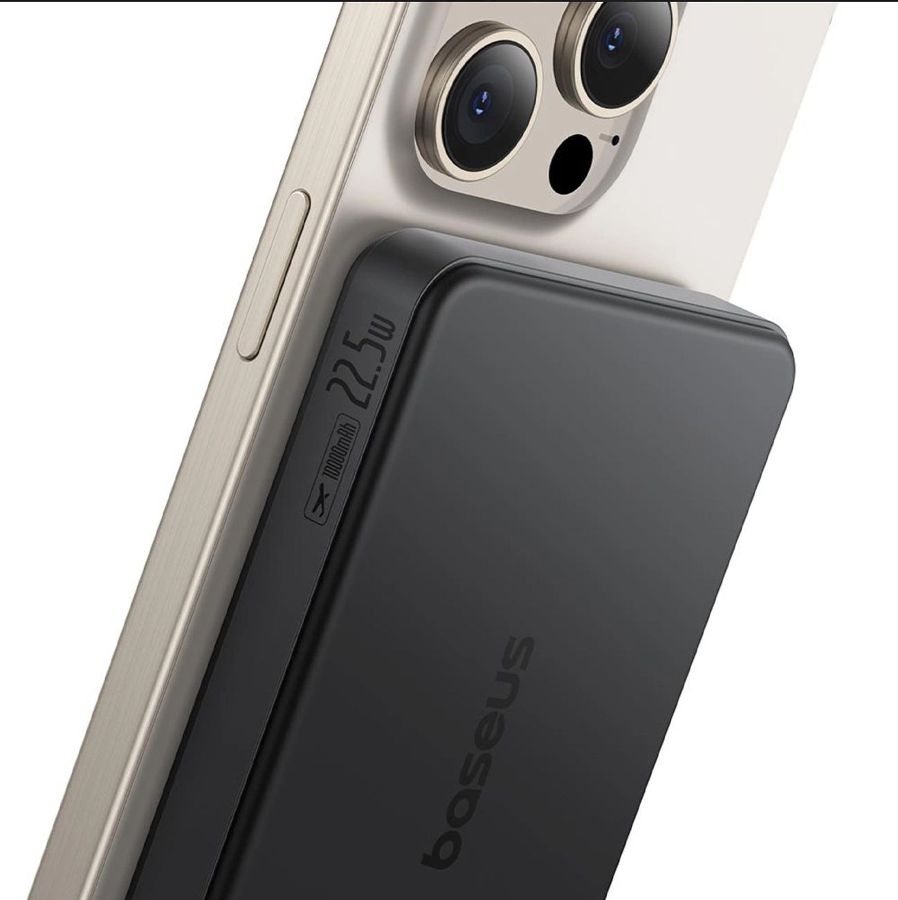 Zewnętrzna bateria bezprzewodowa Baseus Airpow2 Qi2, 10000mAh, 22.5W, QC + PD + FQI, 1 x QI - 1 x USB-A - 1 x USB-C, Czarna P10080000123-00