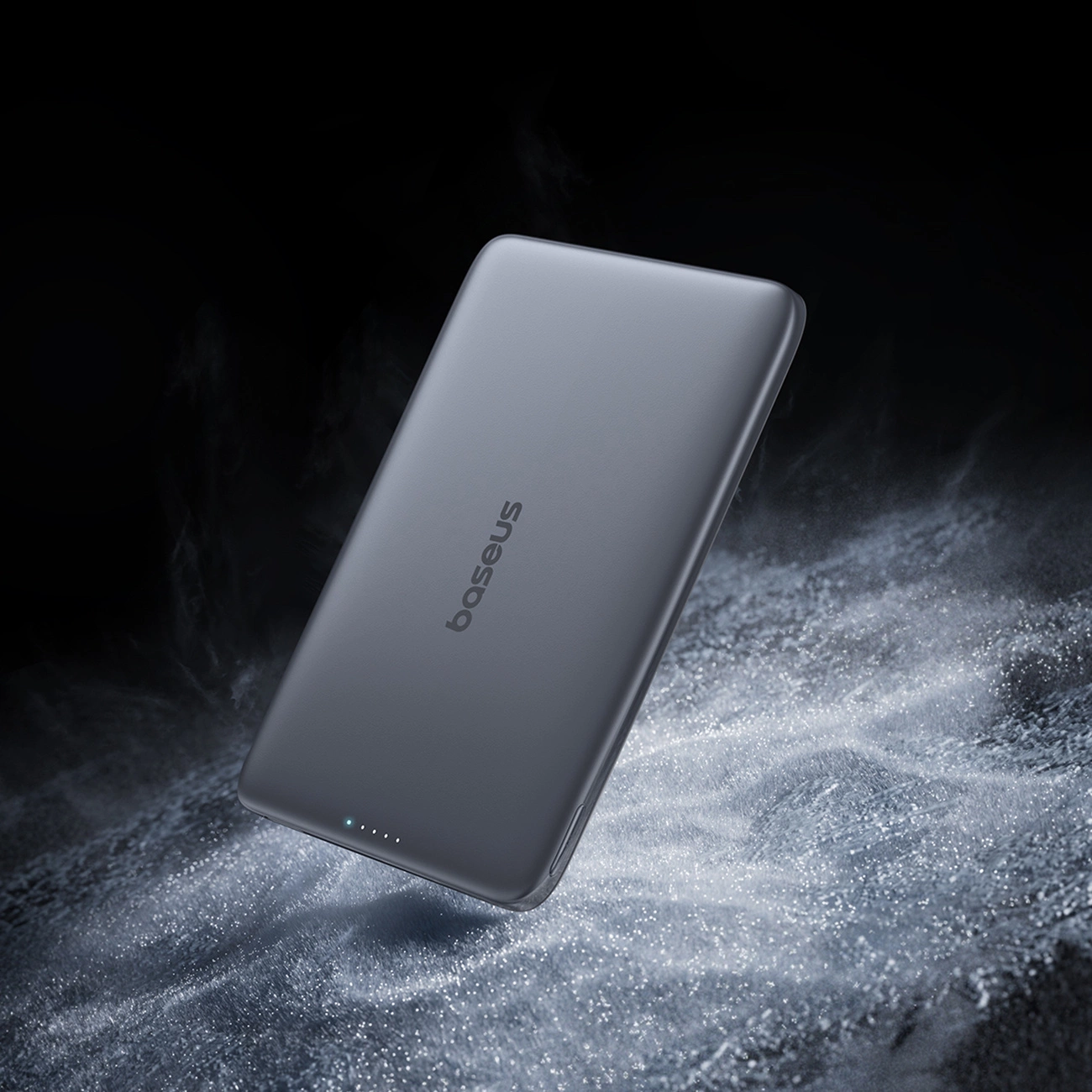 Zewnętrzna bateria bezprzewodowa Baseus PicoGo AM41, 5000mAh, 20W, PD + FQI, 1 x QI - 1 x USB-C, Czarna