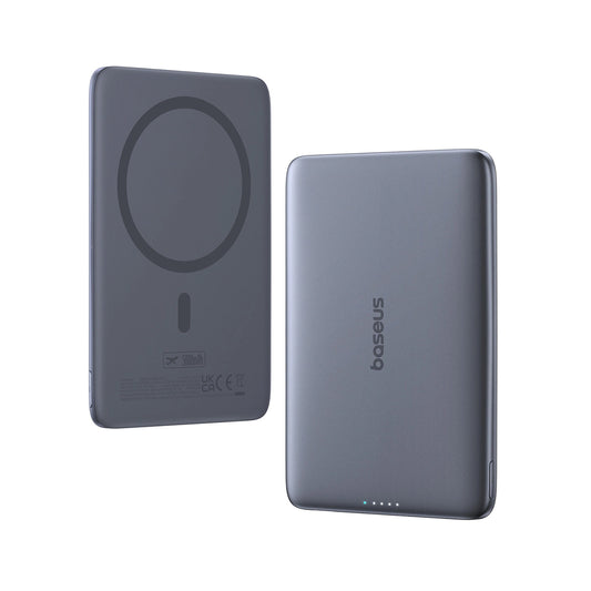 Zewnętrzna bateria bezprzewodowa Baseus PicoGo AM41, 5000mAh, 20W, PD + FQI, 1 x QI - 1 x USB-C, Szara P1007680C813-00